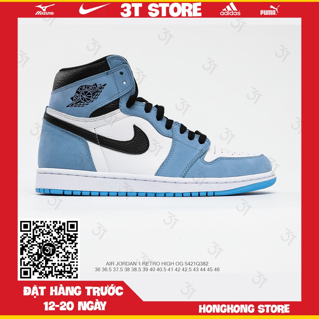 GIÀY SNEAKER MÃ SẢN PHẨM_Nike Air Jordan 1 Retro High OG"University Blue"。 NHIỀU MÀU PHONG CÁCH FULLBOX + FREESHIP TOÀN