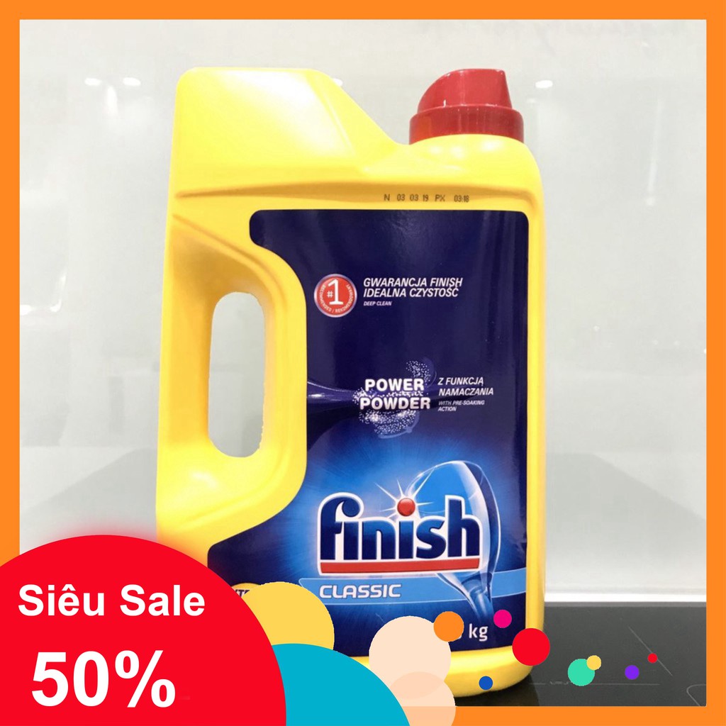 ( SLN 3 ) ( SLN 3 ) Bột Rửa Bát Finish 2.5kg(khuyến mại 200g muối finish) ( HOT 2 )