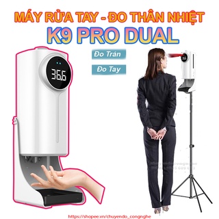 Máy Rửa Tay tích hợp nhiệt kế đo thân nhiệt tự động K9 Pro DUAL Tiếng Việt ( CDCN_43 )