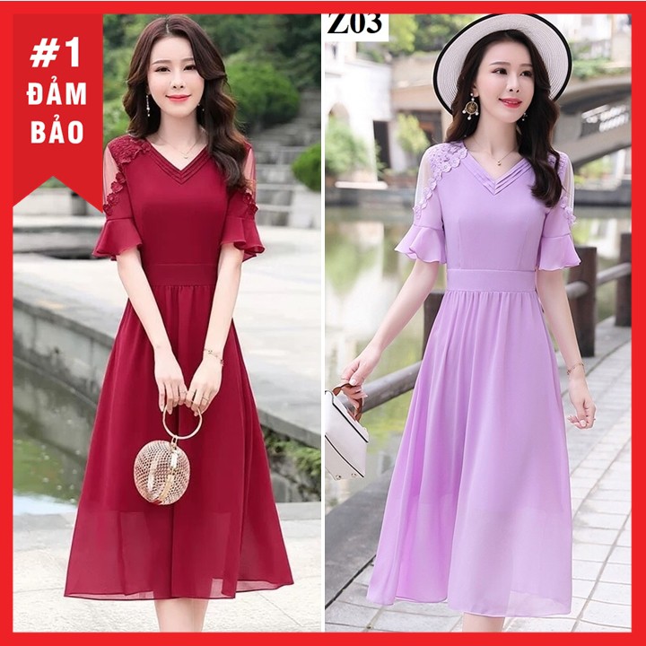 Đầm dự tiệc tiểu thư nhẹ nhàng, chất mát - Z032 | BigBuy360 - bigbuy360.vn