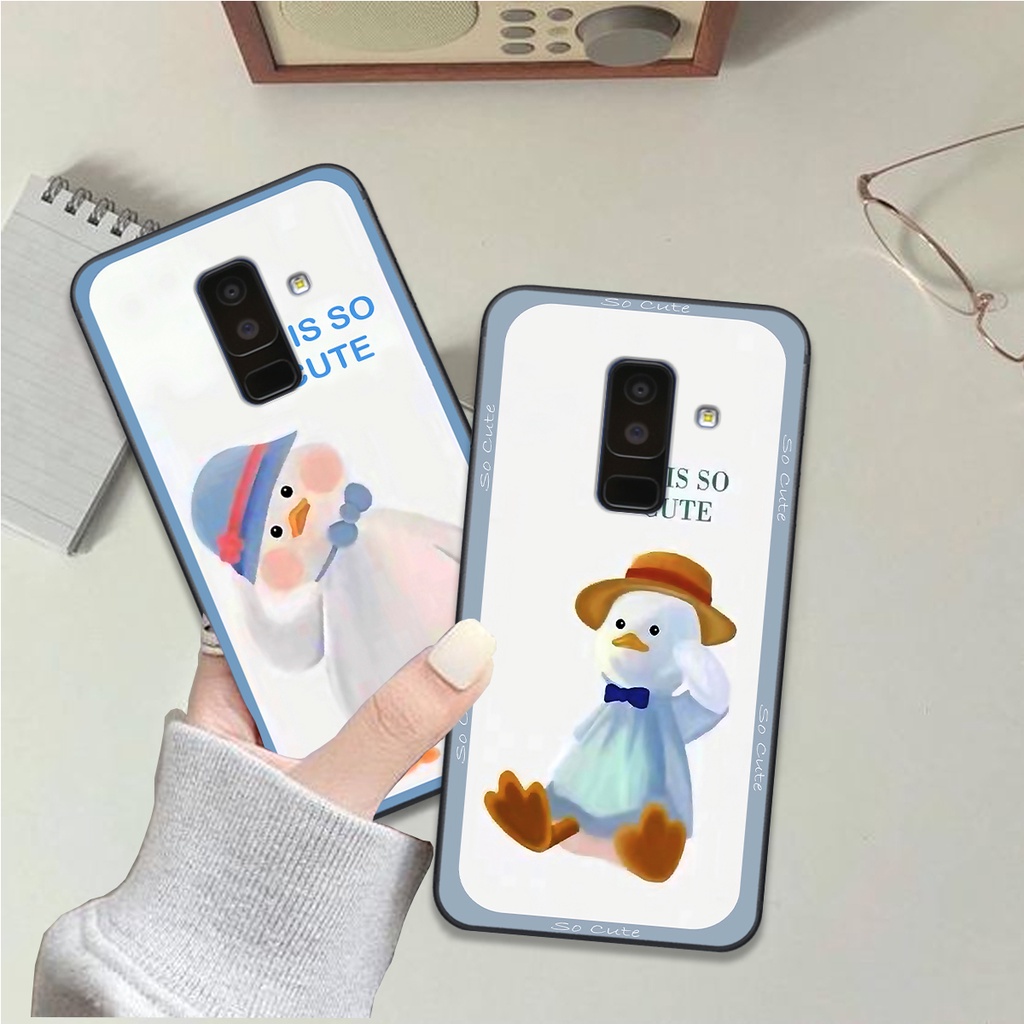 Ốp Samsung A6 2018 / A6 Plus / A6+ bộ hình cute dễ thương gấu thỏ xinh xắn vẽ tay lạ mắt
