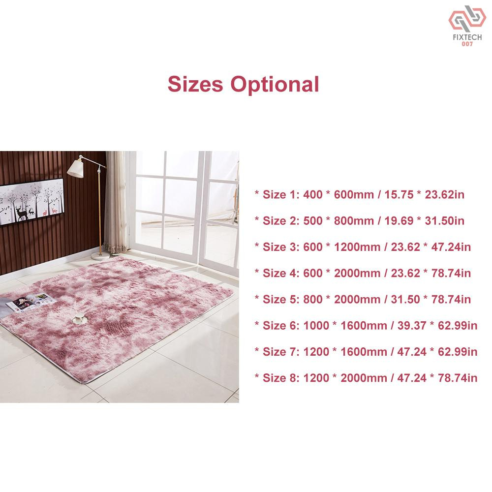 Ultra Soft Tie-Dye Style Gradient Color Carpet Floor Bedroom Mat Rectangle Shape Fluffy Rug for Living Room Bedroom Balcony Hallway Mat