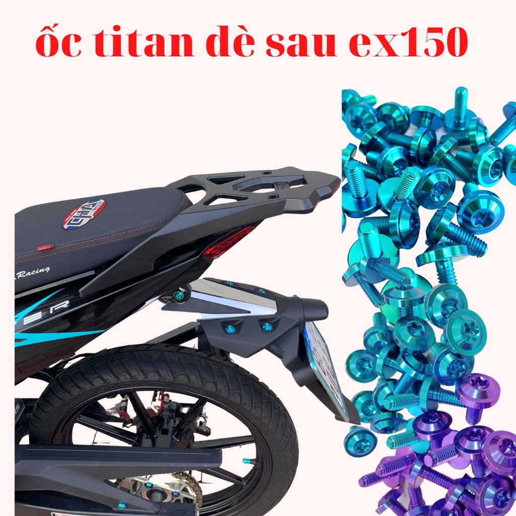 ốc titan gr5 gắn dè sau xe exciter 150 hàng loại đẹp chính hãng bảo hành 1 năm