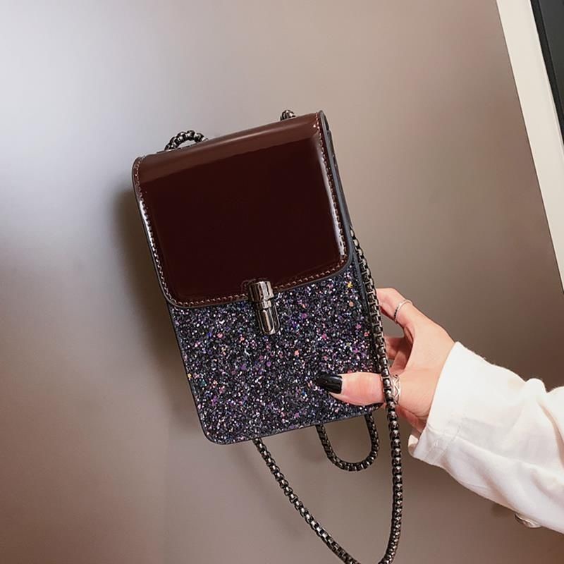 new all-match chain bag fashion mini mobile phone bag mini shoulder bag women's messenger bag messenger bag messenger bag messenger bag shell bag coin purse simple bucket bag