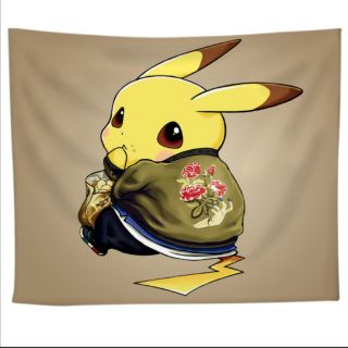 Tranh vải decor pikachu siêu cá tính A63