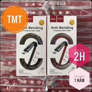 Dây sạc cao cấp Hoco U70 Splendor USB to Type-C Đầu nối hợp kim kẽm bện nylon 1,2m. - CHÍNH HÃNG