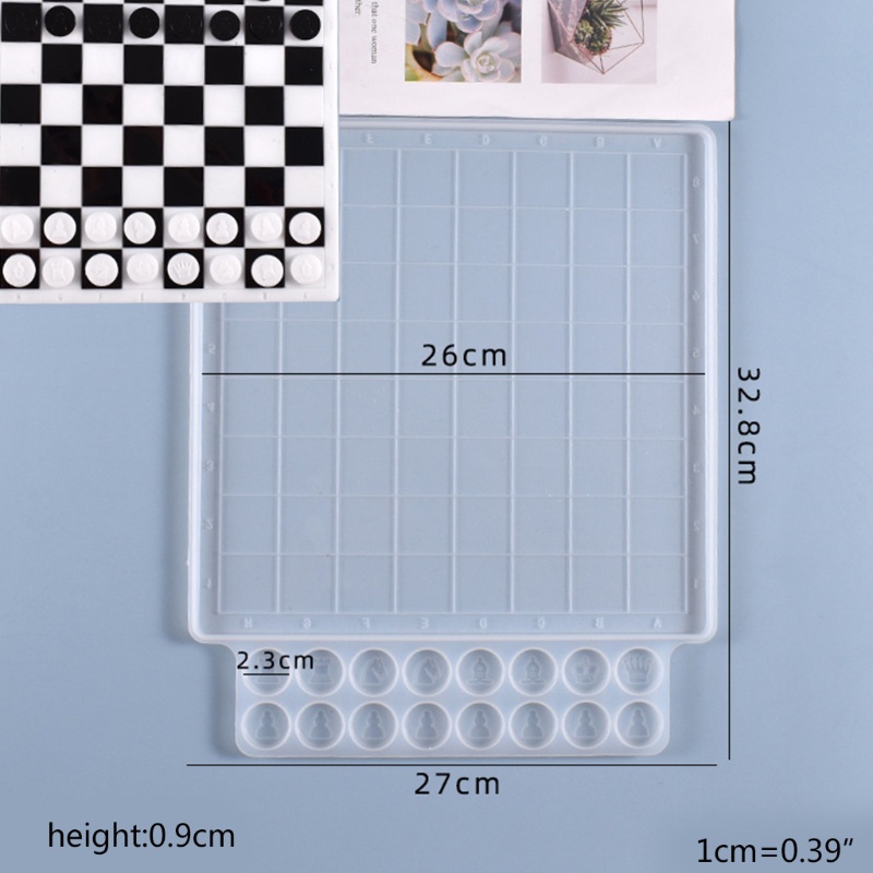 Khuôn Silicone Hình Bàn Cờ Vua Bằng Epoxy Resin