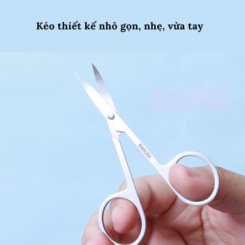 Bộ ba dao cạo lông mày, nhíp nhổ lông, kéo cắt tỉa lông mày LMLTOP nội địa trung  HA0876 - Hasara