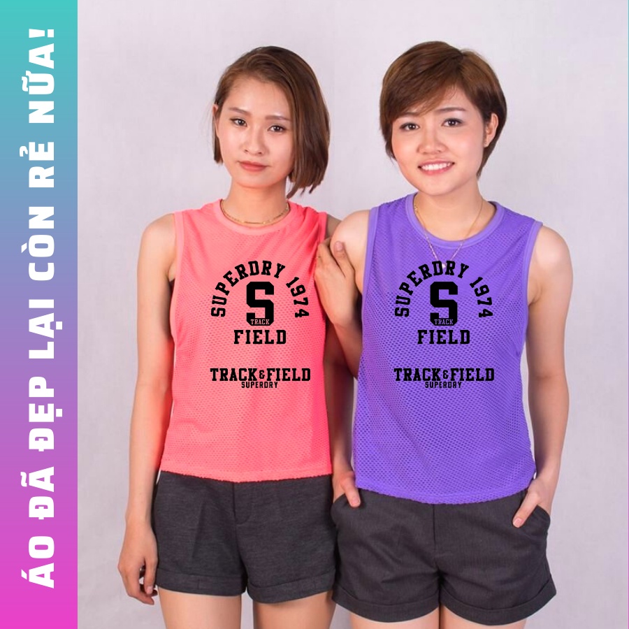 Áo Croptop ba lỗ nữ có thể mặc thành áo cặp bạn thân, chất thun cotton 100% cao cấp - freesize dưới 50KG