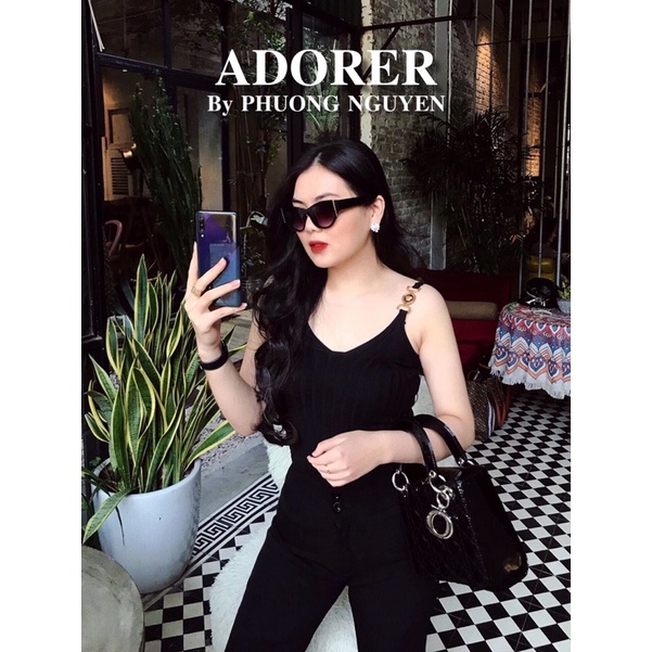 Áo 2 dây tag vàng versace