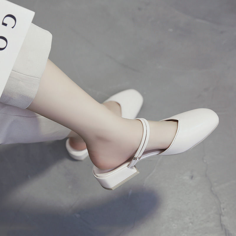 Giày sandal đế Dày Phong Cách Retro cho nữ