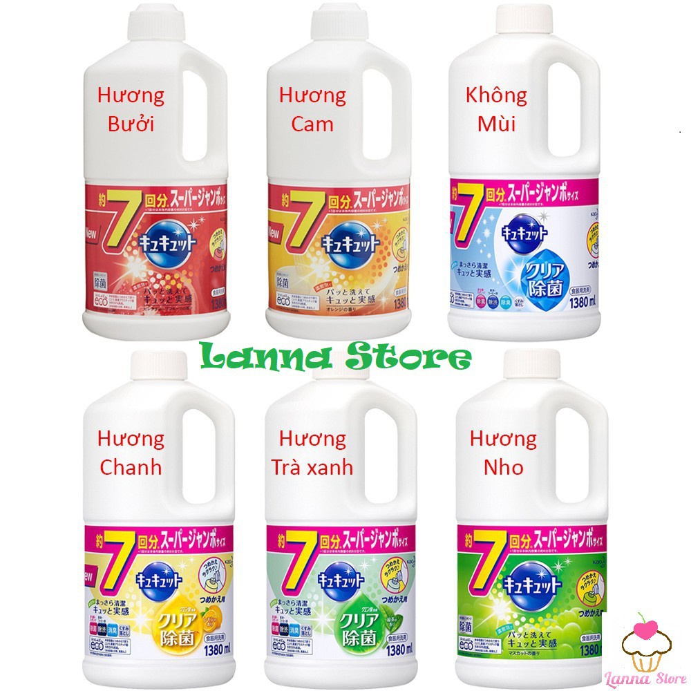 Nước rửa chén đậm đặc KAO 1380ml - NHẬT BẢN