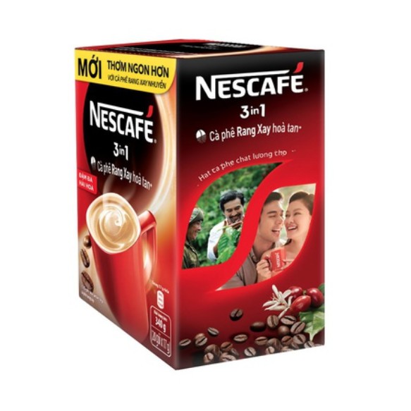 Hộp 20 gói x 17g NESCAFE  đỏ 3in1 Rang xay Đậm Đà Hài Hòa