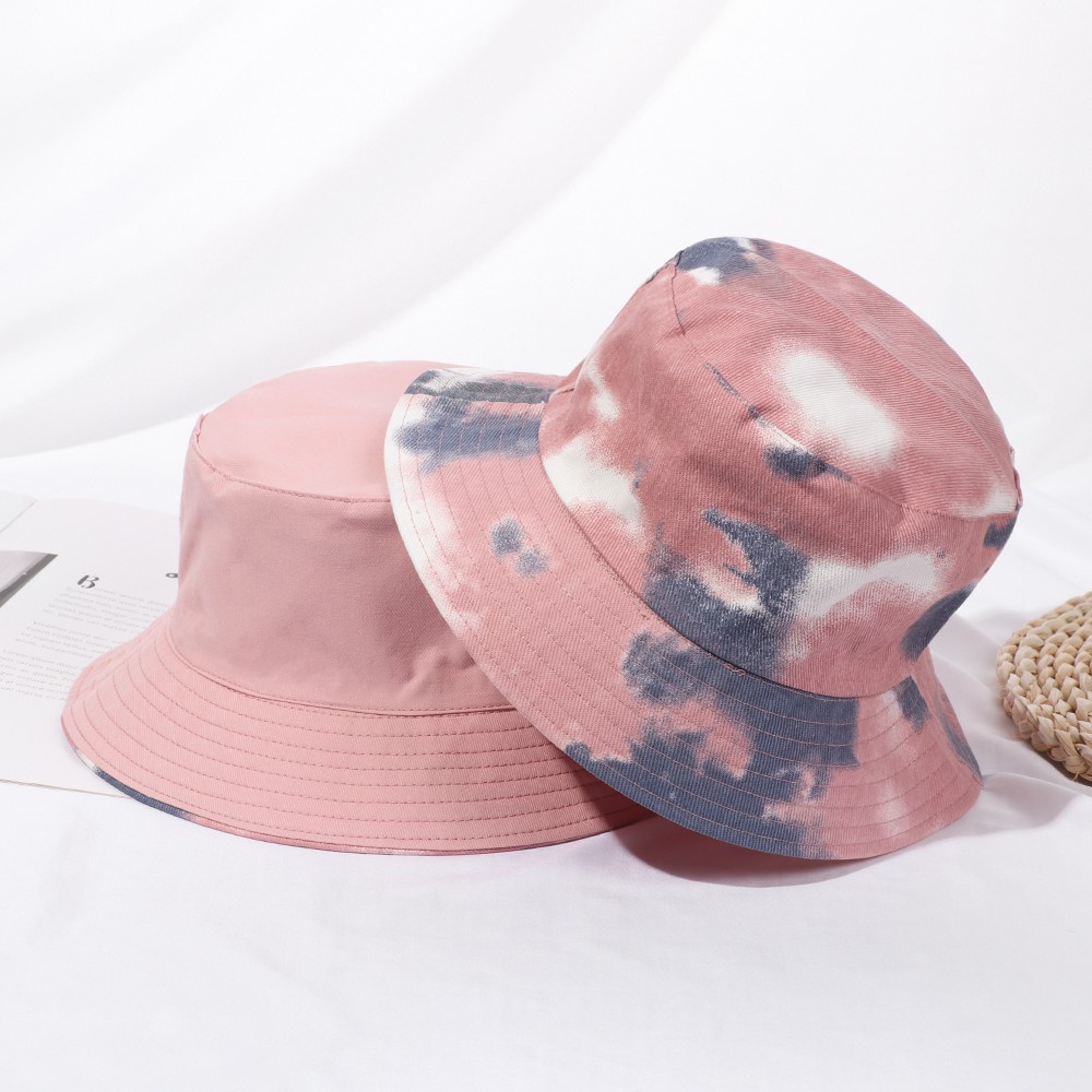 Mũ Tai Bèo Cotton Hai Mặt Gấp Gọn Màu Cầu Vồng Chống Nắng Thời Trang