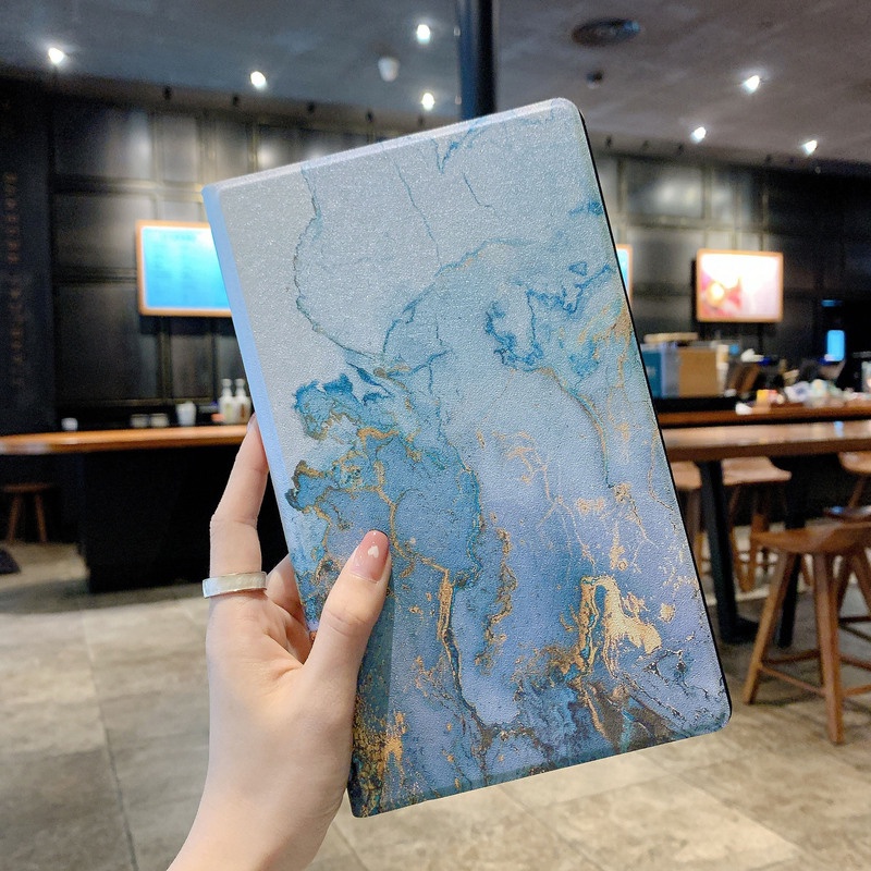 Bao Da Máy Tính Bảng PU Mẫu Cẩm Thạch Cho Samsung Galaxy Tab S8 S7 FE Plus 12.4 SM-X700 X800 T735 Galaxy Tab S7 11inch T870 T875 2022 Ốp