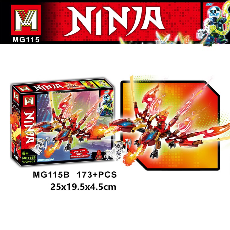 Lego Ninja Go 4 In 1 - Đồ Chơi Lego Minicraft Lắp Ghép Ninja Rồng 2 Đầu - 695 Chi Tiết - PiBo