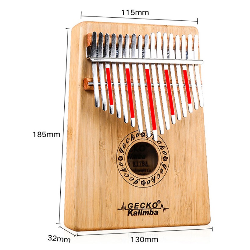 [Rẻ Vô Địch] Đàn Kalimba Gecko K17BA 17 Phím Gỗ Trúc (Cam Kết 100% Chính Hãng Nhập Khẩu Bởi Nắng Khuya Music)