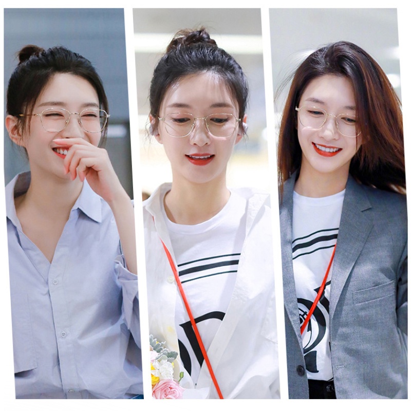 Mắt Kính Gọng Kim Loại Chống Ánh Sáng Xanh Thời Trang Mùa Hè Cho Cặp Đôi