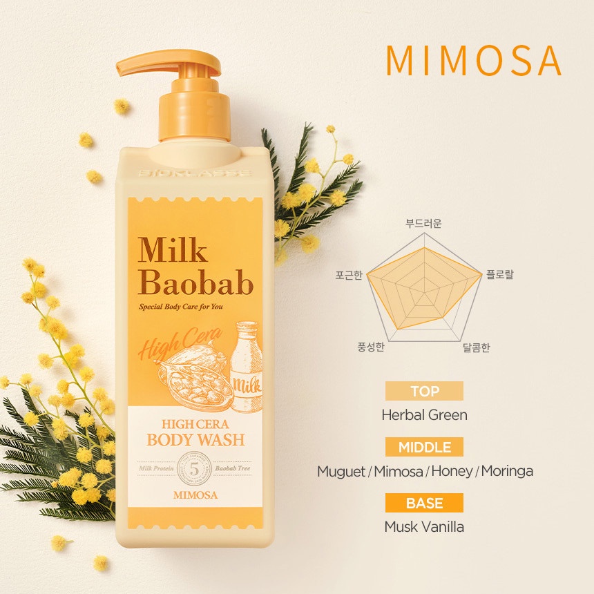 Sữa tắm gội toàn thân Milk Baobab cao cấp 500ml