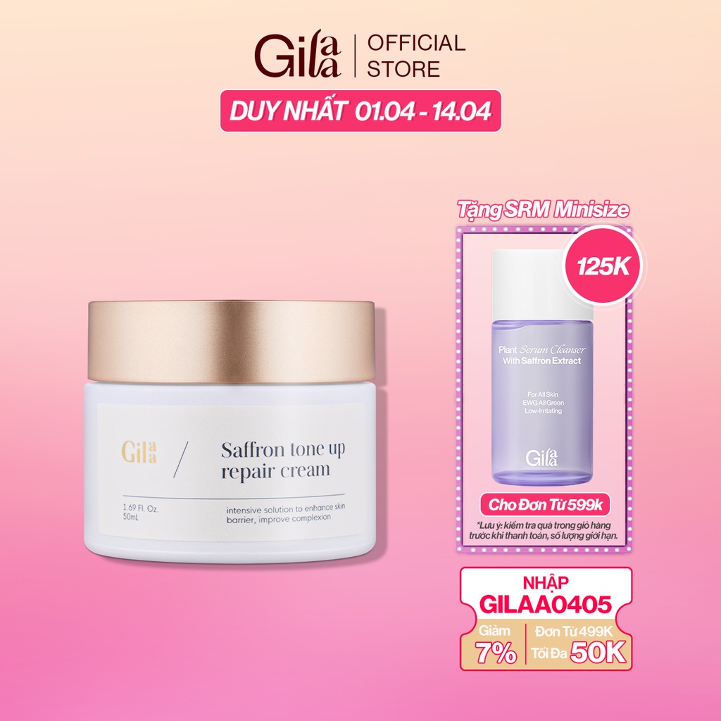 Kem dưỡng da GILAA SAFFRON TONE UP REPAIR CREAM - 50 ml