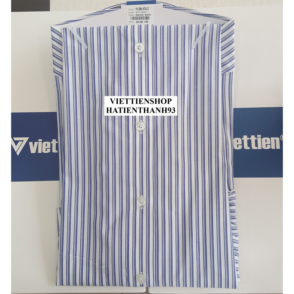 (3644 SL) ÁO SƠ MI VIỆT TIẾN DÀI TAY KẺ SỌC | BigBuy360 - bigbuy360.vn