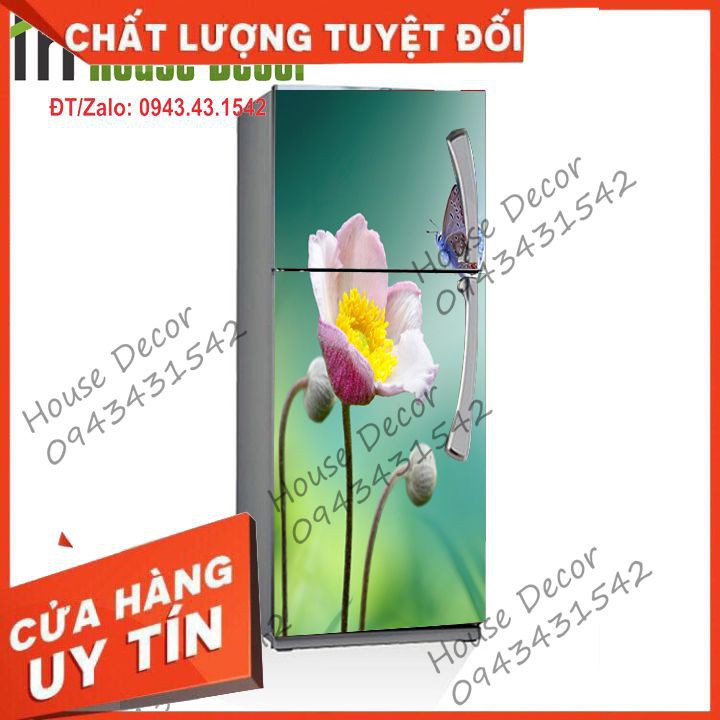 Miếng Dán Tủ Lạnh Chống Thấm Nước - Phù Hợp Mọi Loại Tủ - Hoa Bướm