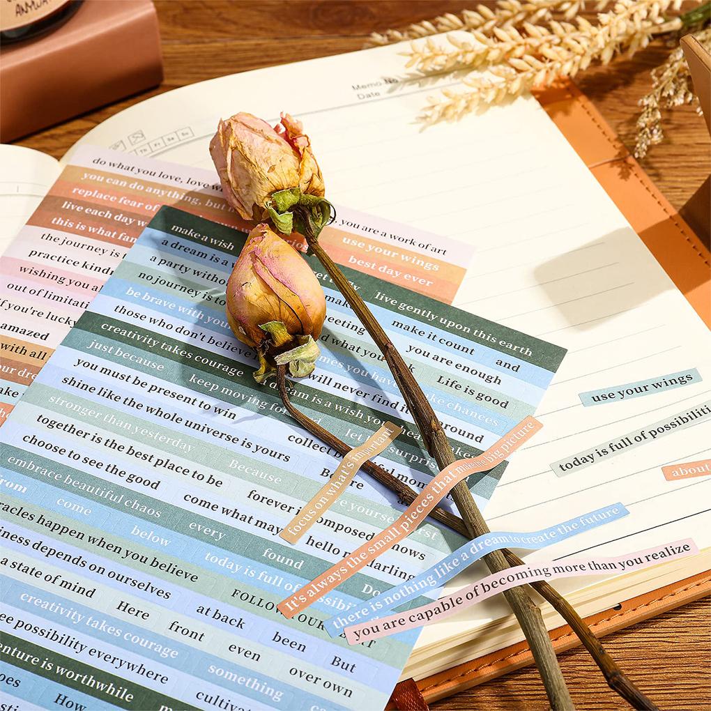 Bộ 8 Tấm Sticker Dán Trang Trí Sổ Tay Album Ảnh