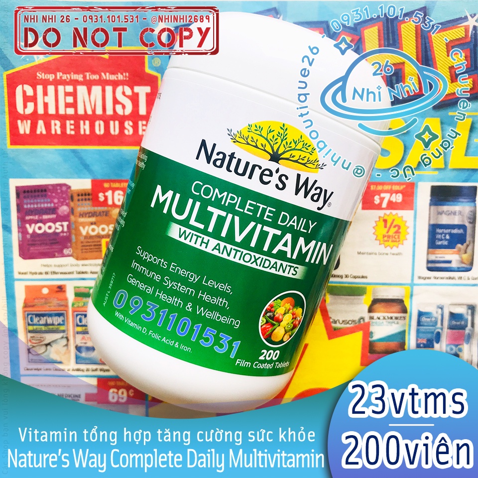 HSD:06/2024 🥝 Nature’s Way Complete Daily Multivitamin 🥝 200 Viên