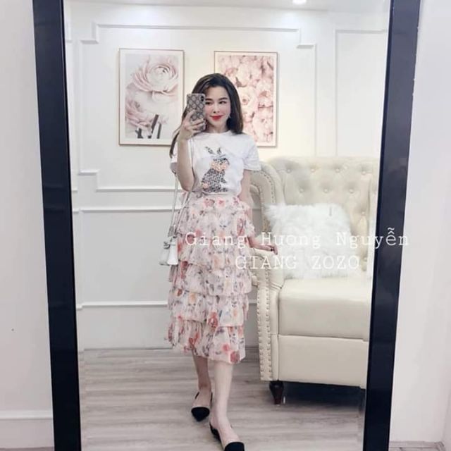 Sét váy áo phông thỏ
