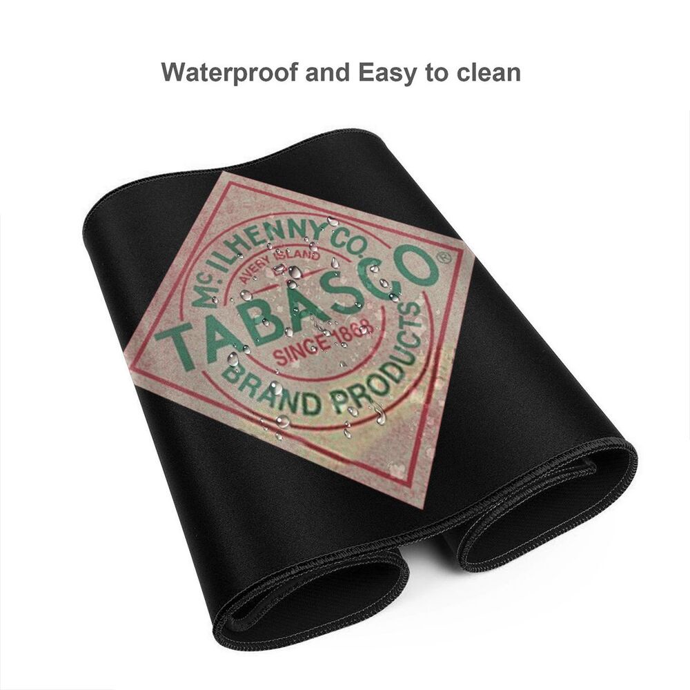 Tabasco Label Logo Nwt Hot Sauce Red Mousepad Waterproof Mousepads for Laptops Computers and Pc