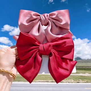 Kẹp tóc nơ lụa bản to phong cách hàn quốc
