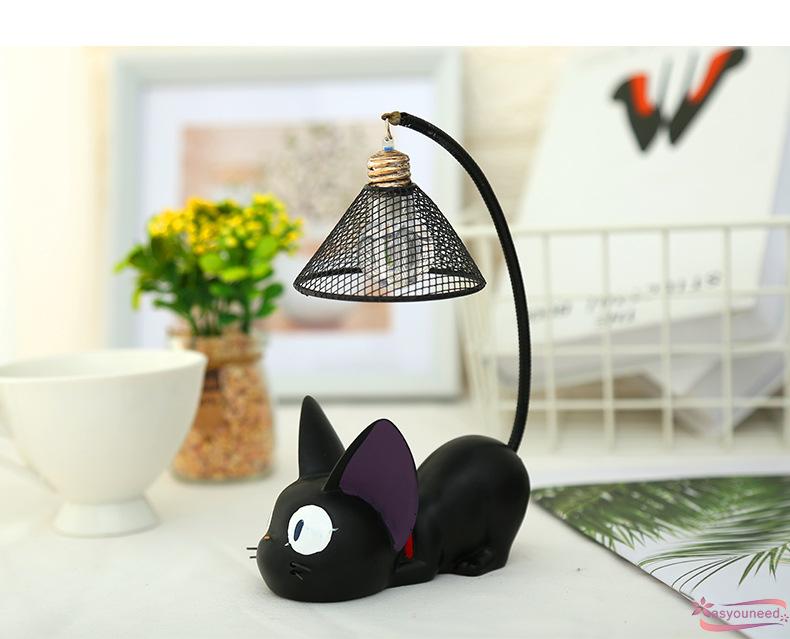 AyD-LED Night Lamp Creative Resin Cat Ornament Table Lamp Children´s Cartoon Room Lamp