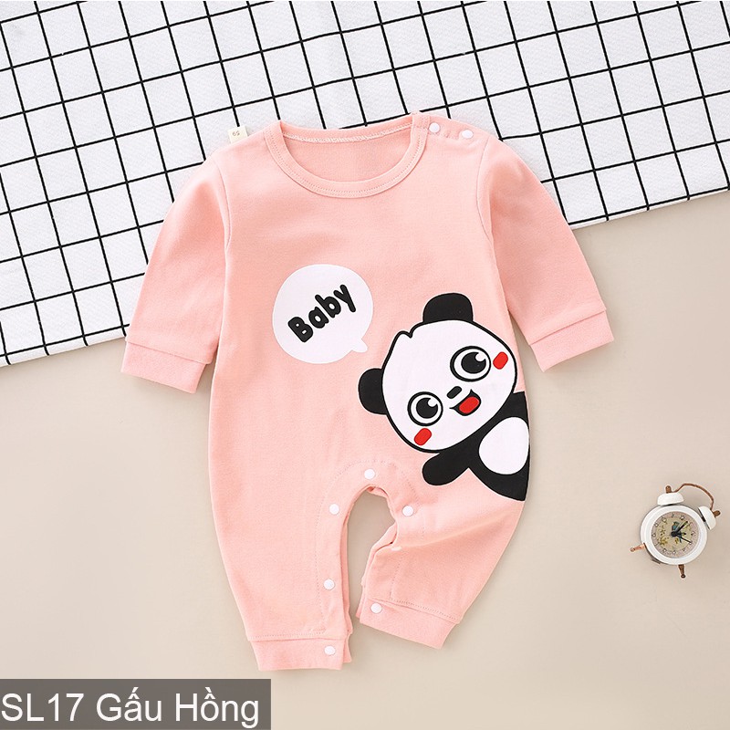 Body cotton dài tay mặc thu đông cho bé trai bé gái Hàng Quảng châu xuất Nhật SL17