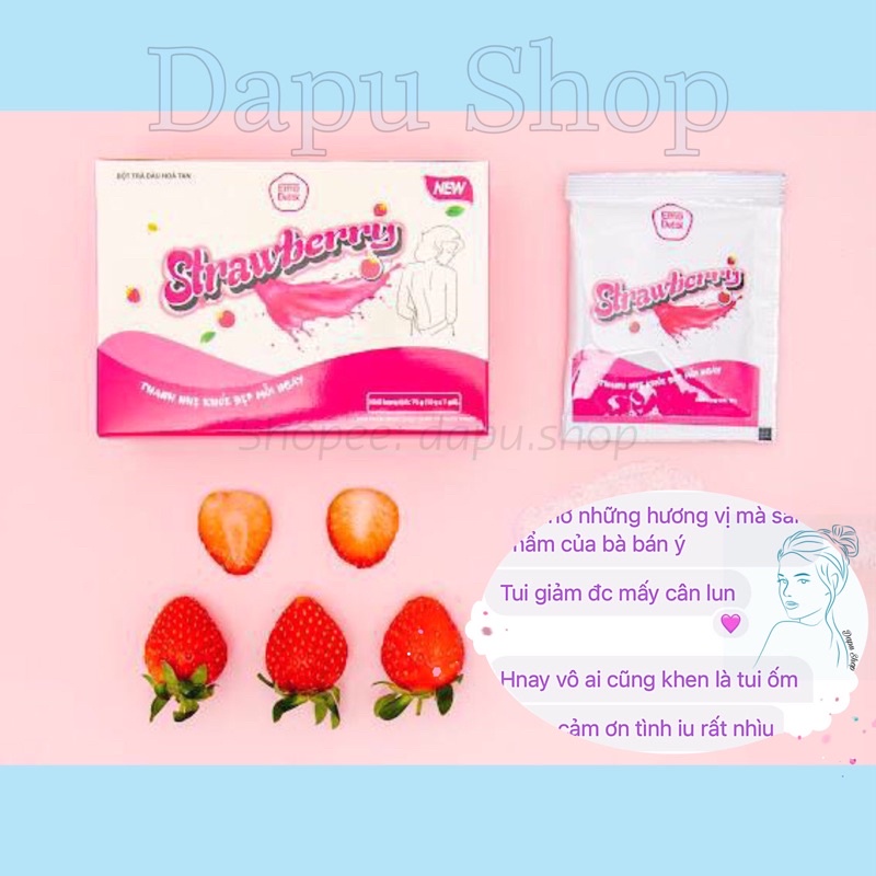 (EMO STRAWBERRY) Trà Dâu giảm cân Emoslim hộp 7 gói