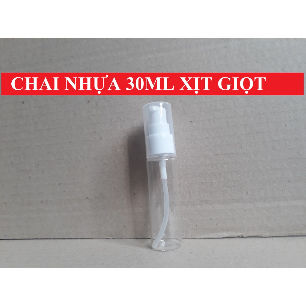 CHAI CHIẾT MỸ PHẨM 30ML LỌ NHỰA PET ĐỰNG NƯỚC RỬA TAY PHUN SƯƠNG XỊT ẤN GIỌT NẮP BẬT ĐỰNG DẦU DỪA