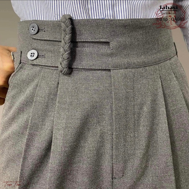 Quần âu nam cạp cao aukaito mã sp QA085 kiểu dáng hàn thiết kế trẻ trung tôn dáng chất liệu vải đẹp co giãn