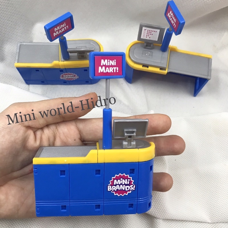 Đồ chơi toy Mini Brands chính hãng kệ giỏ kéo xe đẩy quầy thu ngân siêu thị mini combo
