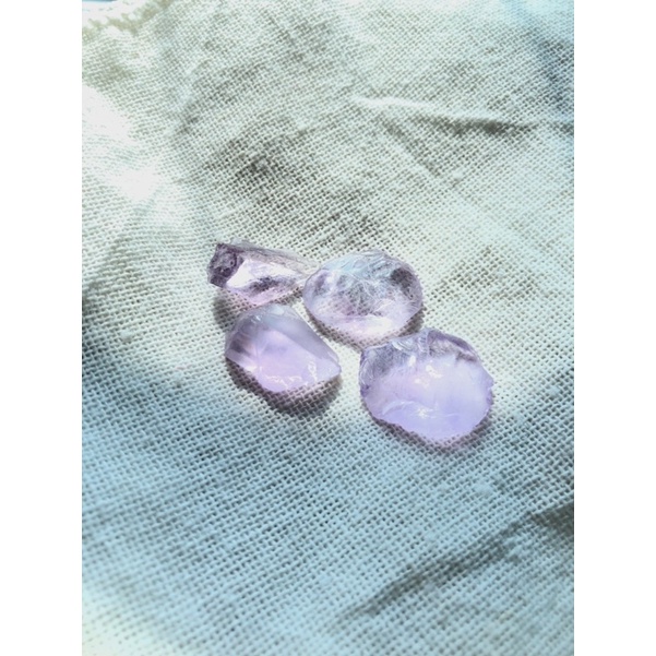Đá thanh tẩy tinh thể Amethyst thô màu tím dành cho handmade, thanh tẩy