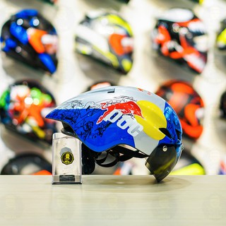 Mũ Bảo Hiểm Xe Đạp Thể Thao POC 01 Có Kính Che Tem Redbull