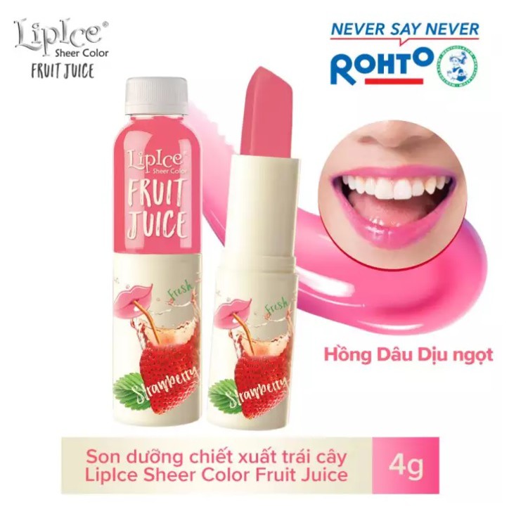 Son Dưỡng Có Màu Lipice Sheer Color Fruit Juice 4g ⭐ FREESHIP ⭐ Chính Hãng ⭐ Mềm Môi ⭐ Dưỡng Ẩm ⭐ Lâu Phai ⭐ Đủ Màu ⭐