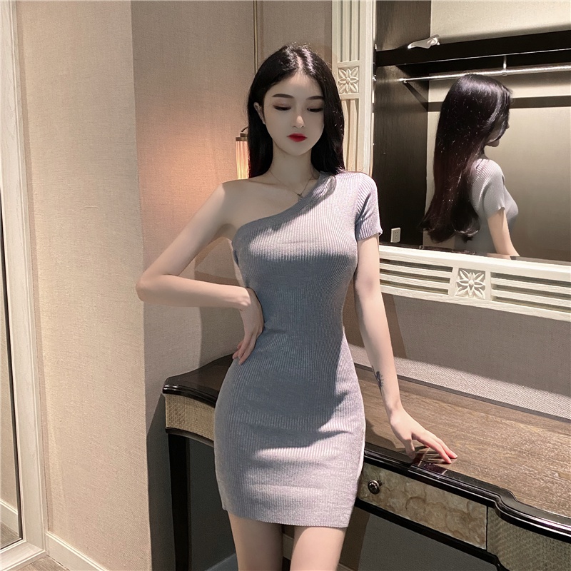 Đầm Dệt Kim Trễ Vai Thời Trang Quyến Rũ Cho Nữ