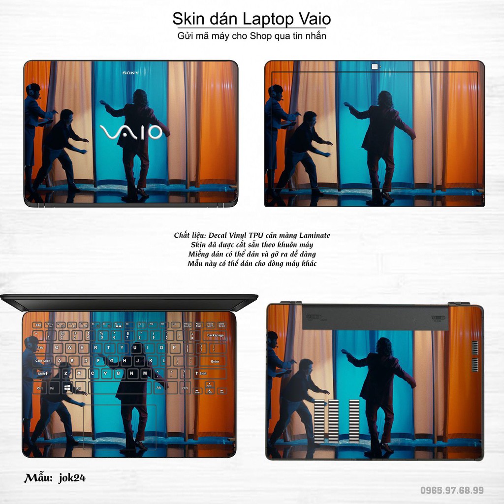 Skin dán Laptop Sony Vaio in hình Joker nhiều mẫu 3 (inbox mã máy cho Shop)