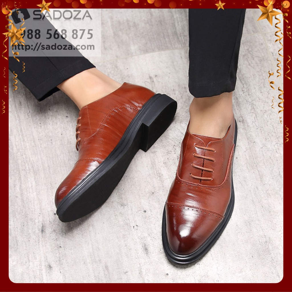 Giày Da Bò Nam - FREESHIP - Giày Nam Công Sở Sang Trọng GD91 | BigBuy360 - bigbuy360.vn