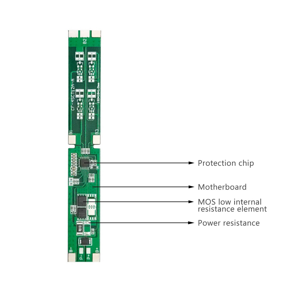 Bảng mạch bảo vệ pin lithium PCBFUN không có cân bằng 4S 6A 16.8V