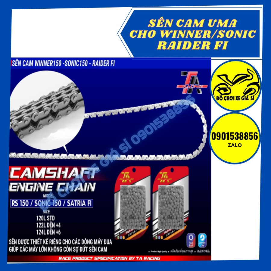 SÊN CAM UMA RACHING (CAO CẤP) 120/122 MẮT CHO WINNER / SONIC / RAIDER FI