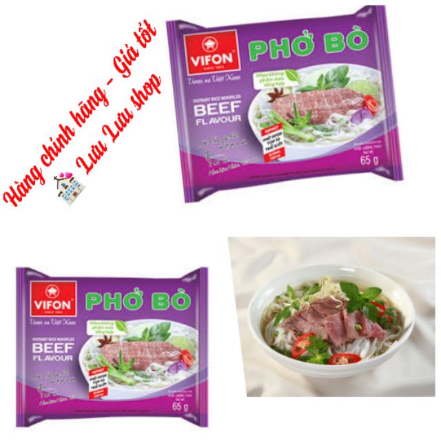 (VF) Phở bò / chay Vifon phở ăn liền gói 65 gr