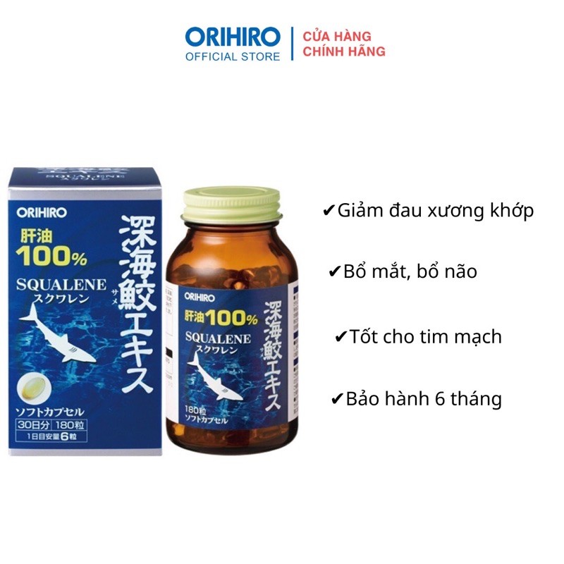 Viên uống dầu gan cá mập Orihiro 180 viên