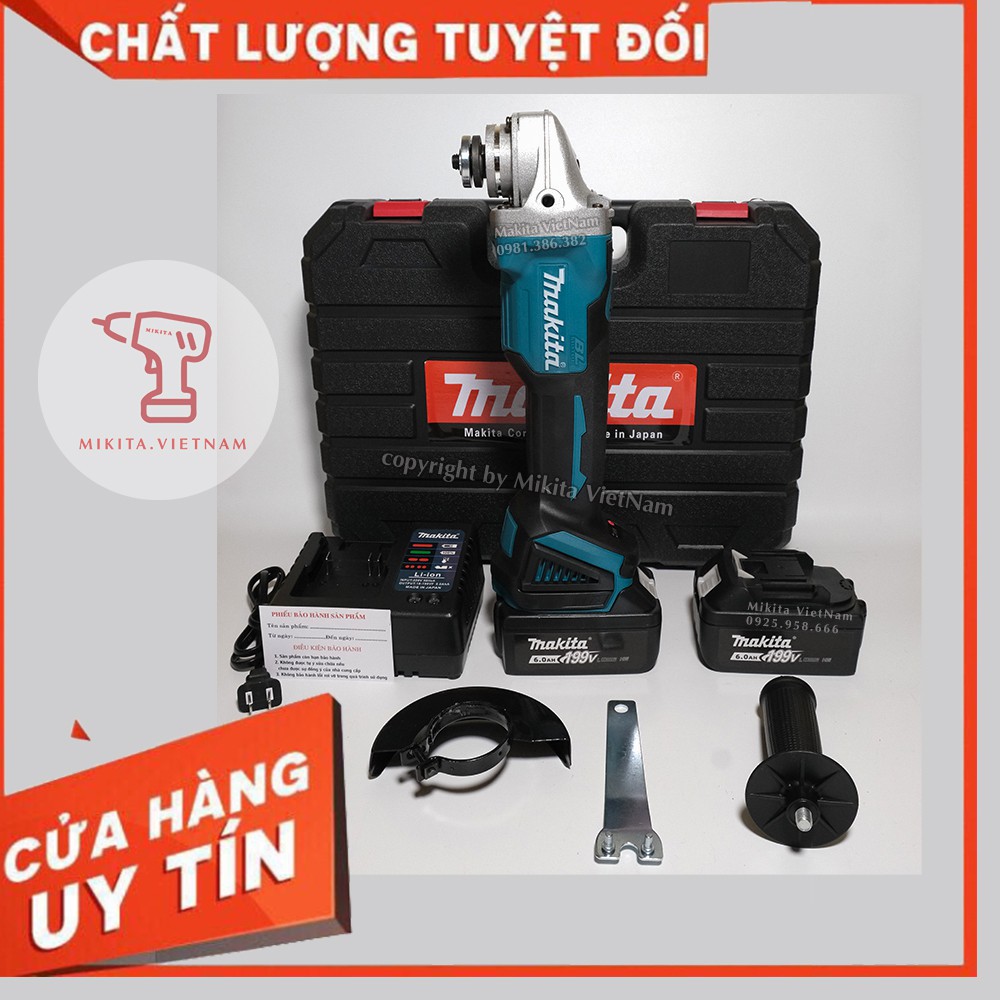 MÁY MÀI PIN MAKITA 199V HÀNG CÔNG TY, ĐỘNG CƠ KHÔNG CHỔI THAN