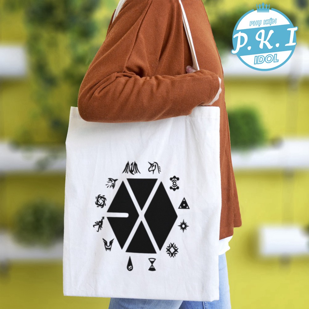 Túi Tote Exo In Hình Logo Biểu Tượng Của Các Thành Viên - QUÀ TẶNG K-POP