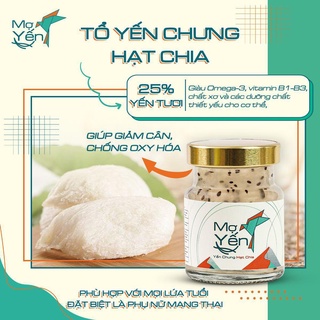 Combo 10 hủ yến thị - chưng hạt chia - hàm lượng 12gr yến tươi chưng sẵn hũ 70ml